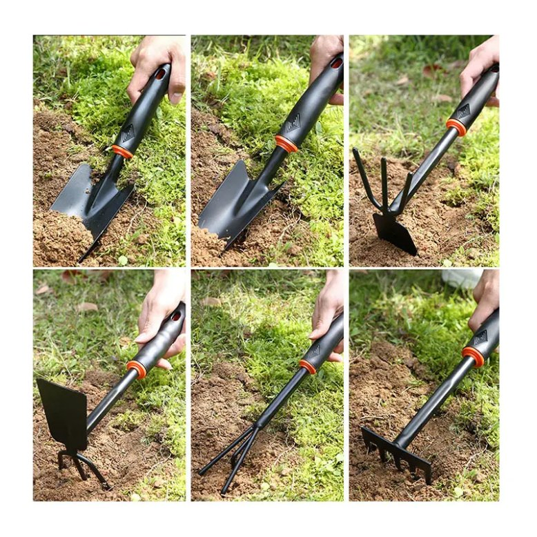 Portable Multifunctional Home Set Gardening Trowel Fork Carbon Steel Tools