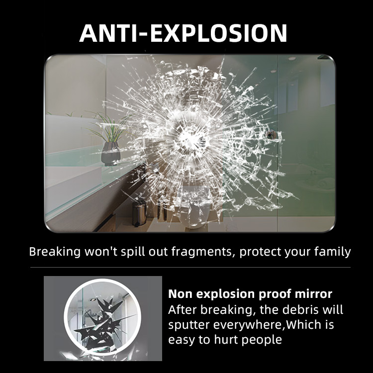 European Hotsale LED Mirror Touch Screen Control Round Smart Bathroom Mirror