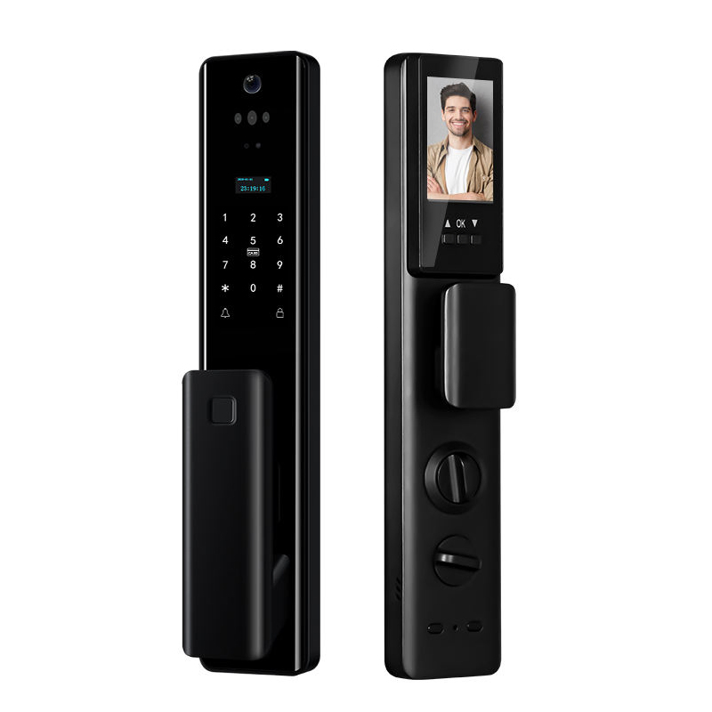 Smart Lock with Camera Fingerprint WiFi APP Control 3D Face Recognition Gate Lock Handle Smart Home Door Lock