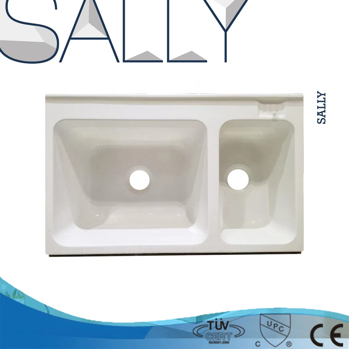 Sleek Modern White Acrylic Kitchen Sink Vanity Cabinet