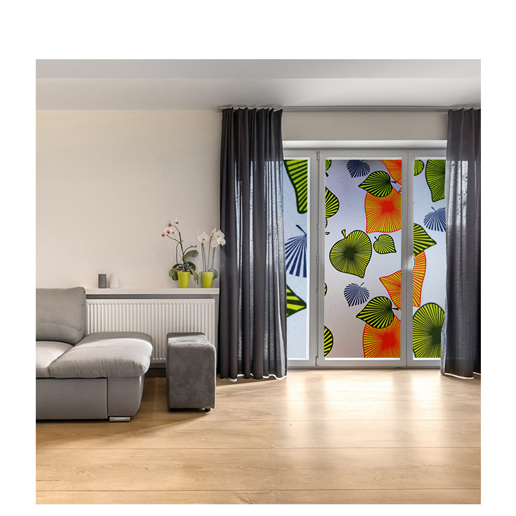 Various Styles PVC Decoration Room Glass Film 3D Window Decoration Film for Home Office PVC Decorative Film