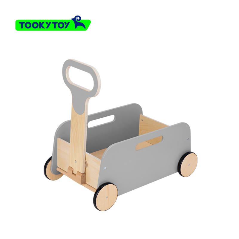 Solid Wood Baby Walker with Anti-Slip Function for Toddlers