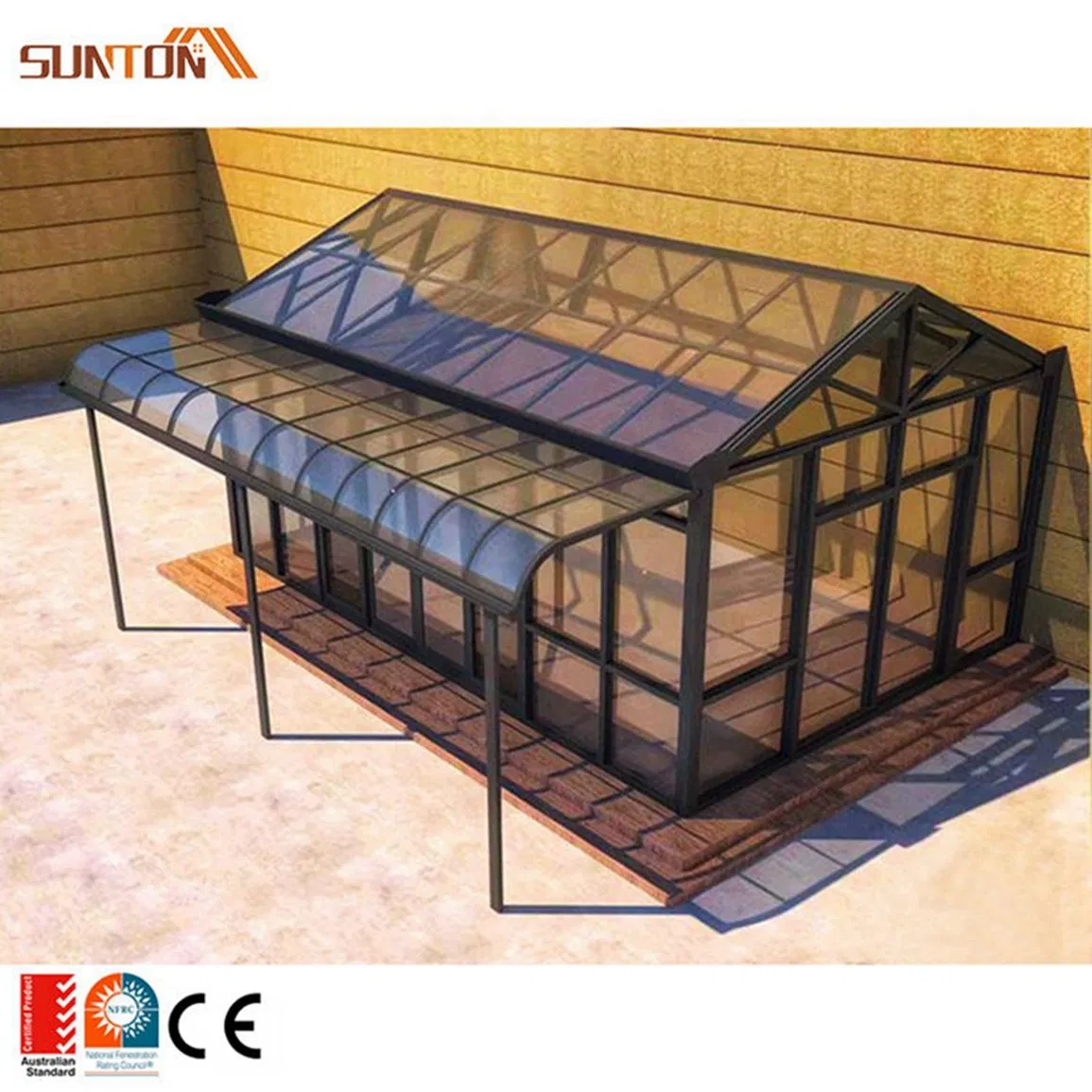 Summer House Gazebo Pergola Aluminium Outdoor Roof Sunroom Solarium Glass House Sun Room