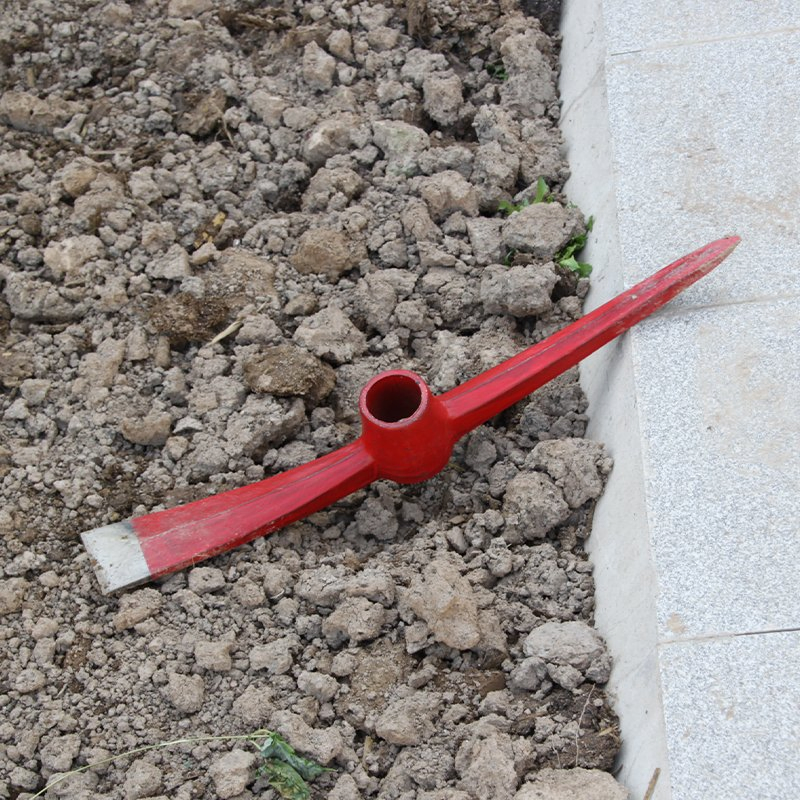 Rail Steel Pickaxe with Wood Handle Prolonged Digging and Breaking