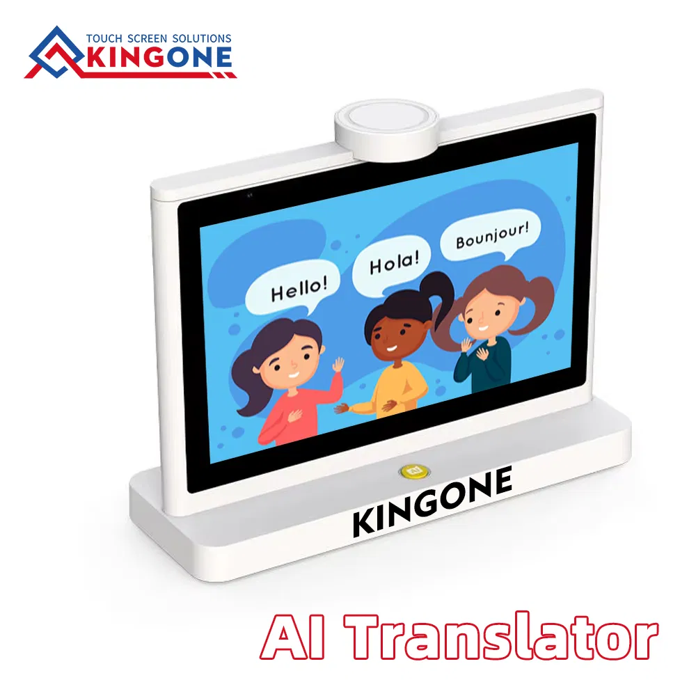 10 Inch Ai Voice Dual-Screen Translator Android System Desktop Translator for Hotel Reception Front Desk Supports 50 Languages