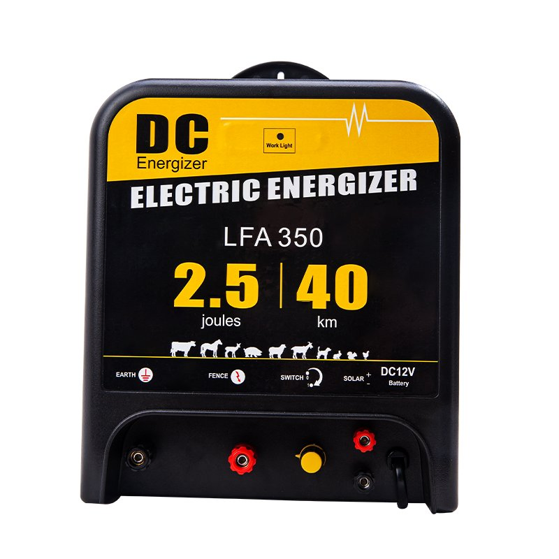 Portable 2.5j Farm Electric Fence Power Energizer for Livestock