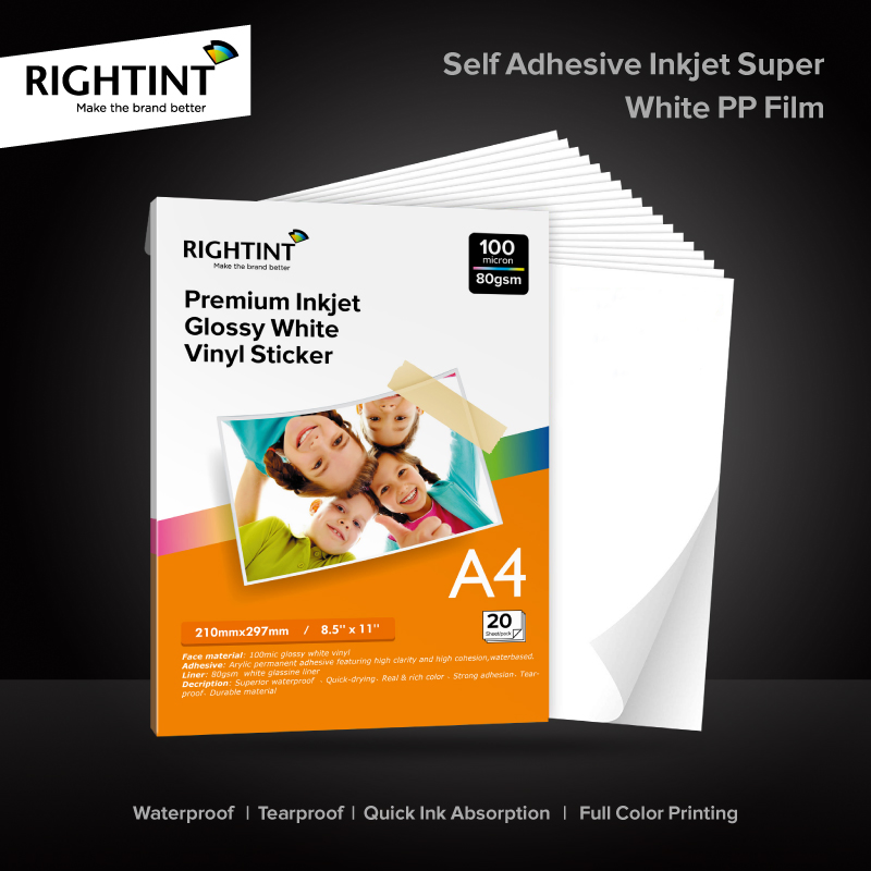 Carton Glassine Rightint A4, OEM Die Cutting Paper Label Sheet