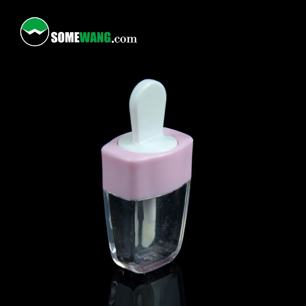 Private Label Lovely Glossy Lip Gloss Ice Cream Lip Gloss Transparent Plumping Cute Popsicle Lipgloss Tube