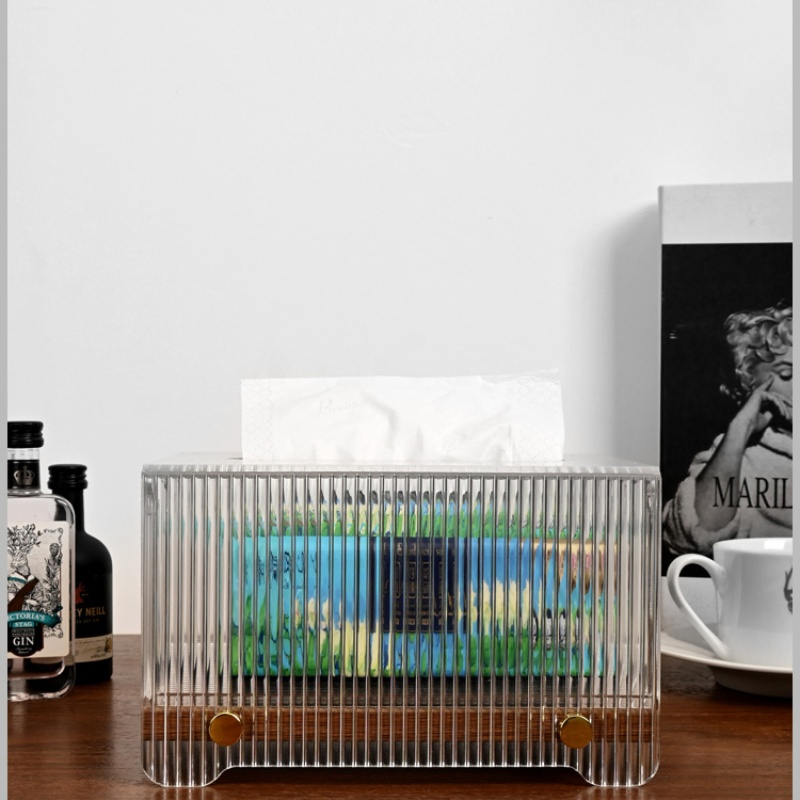 Chic Wooden Holder Box for Kitchen Tissue and Toilet Paper Roll Dispenser
