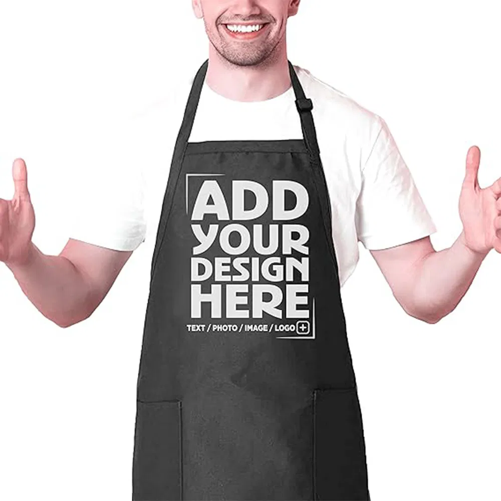 Waterproof Adjustable Pocket Full-Length Half Disposable Polyester Custom Apron for Kitchen Cooking