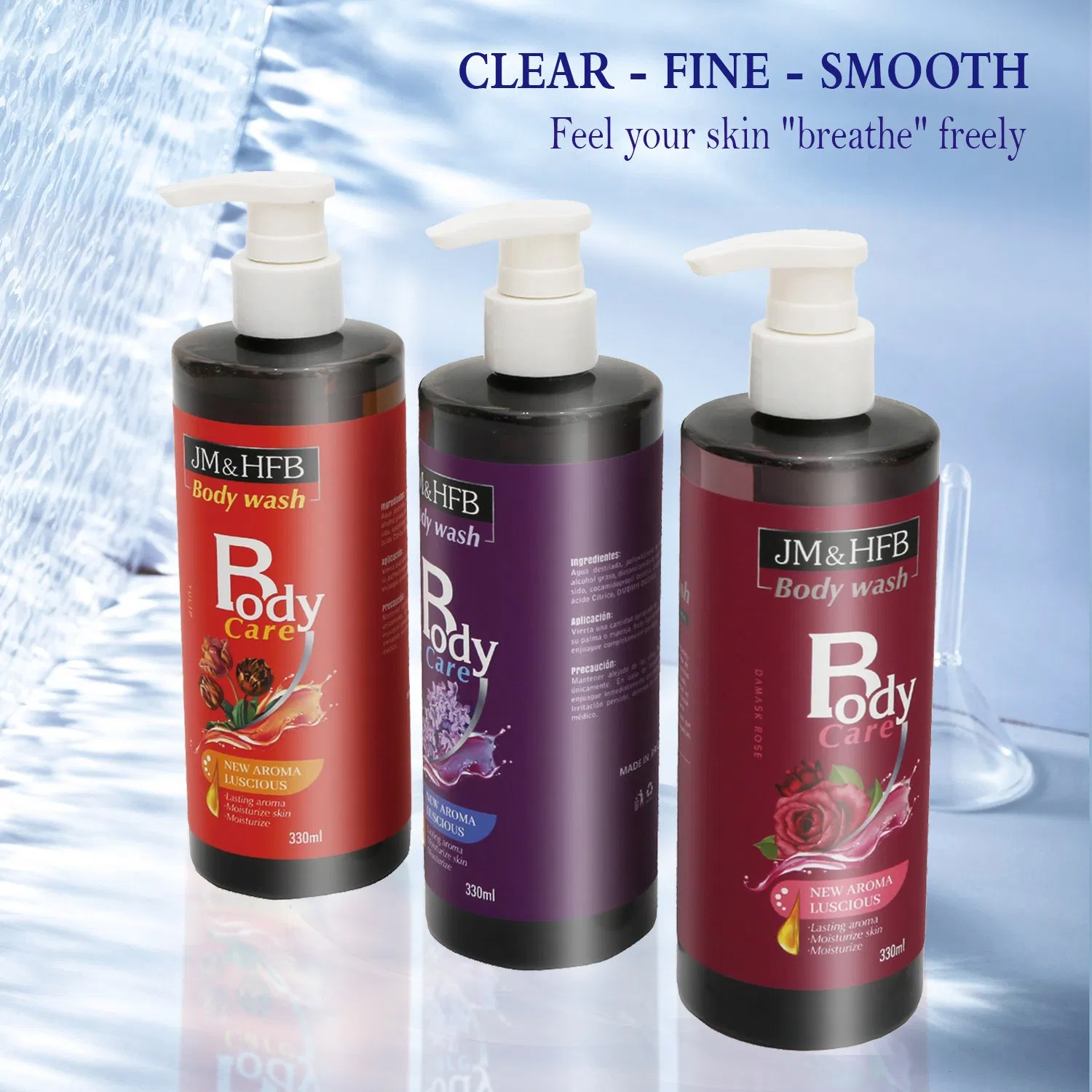 Private Label Natural Ingredient Anti-Bacterial Deeply Clean Body Caresilky 330ml Shower Gel