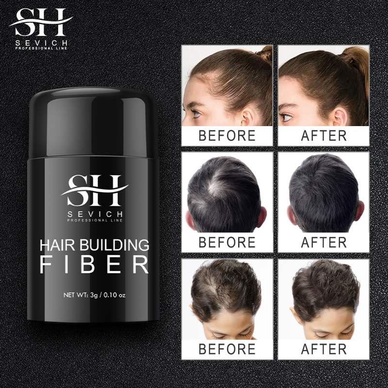 Sevich 3G Hair Building Fibers Keratin Plant Fiber Applicator Anti Loss Thickening Hair Growth Powder