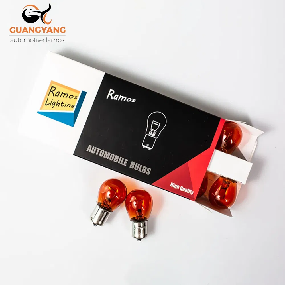 Лампа автомобильная галогенная S25 Amber 12V 21W