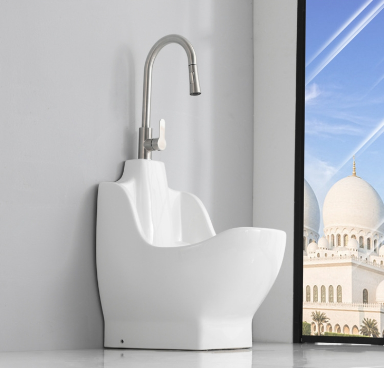 Halal Products Udamat Halal Wash Basin Wash Feet Wash Basin Ceramic Small Clean Basin