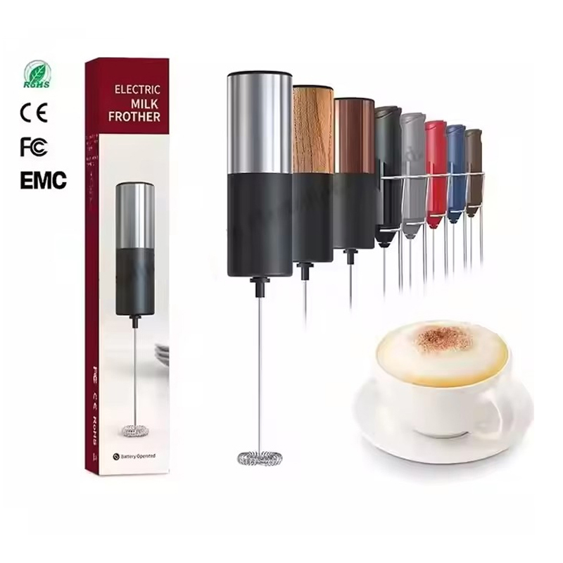 Automatic Hand Electric Milk Coffee Frother Coffee with Stainless Steel Whisk