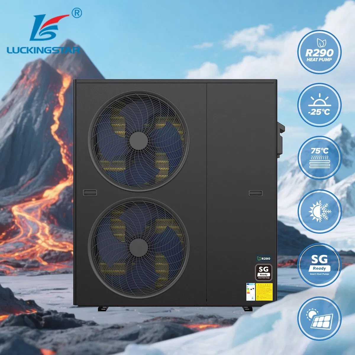 Heat Pump Ventilation R290 Heat Pump with Inverter Technology for Heating and Cooling Hot Water Floor Heating