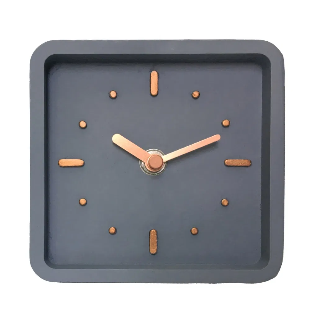 Modern Style Resin Clock Customized Color Resin Table Clock Square Design Decorative