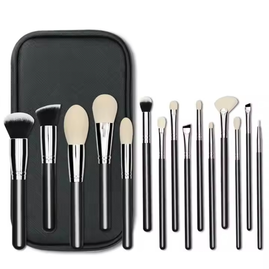 15 PCS Luxury Private Label Professional Goat Hair Cosmetic Makeup Brush Set