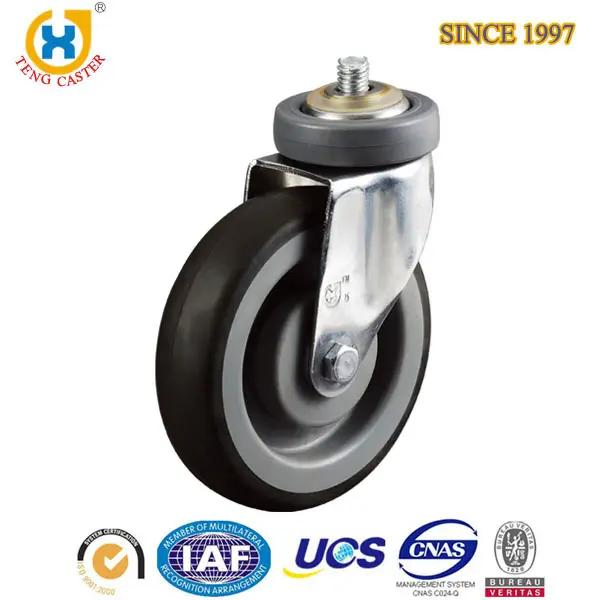 China Wholesale 5 Inches Shopping Trolley Caster Wheels Trolley Escalator Castor PU Wheel