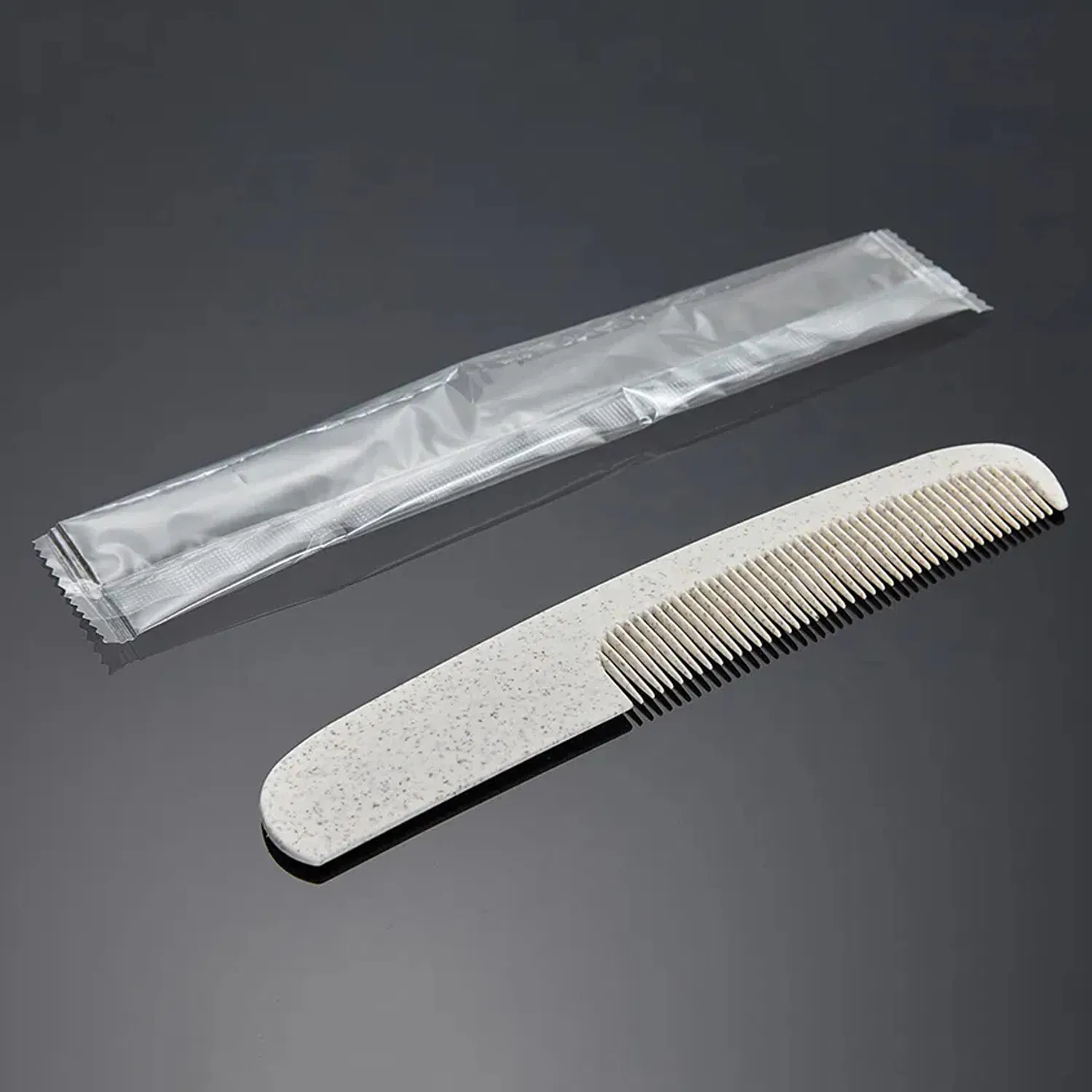 High Quality Wheat Straw Disposable Plastic Hair Brush Hotel Comb