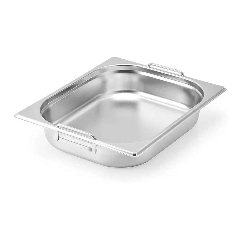 Stainless Steel Gn Container with Drop Down Handle Superior Quality for Serving Food