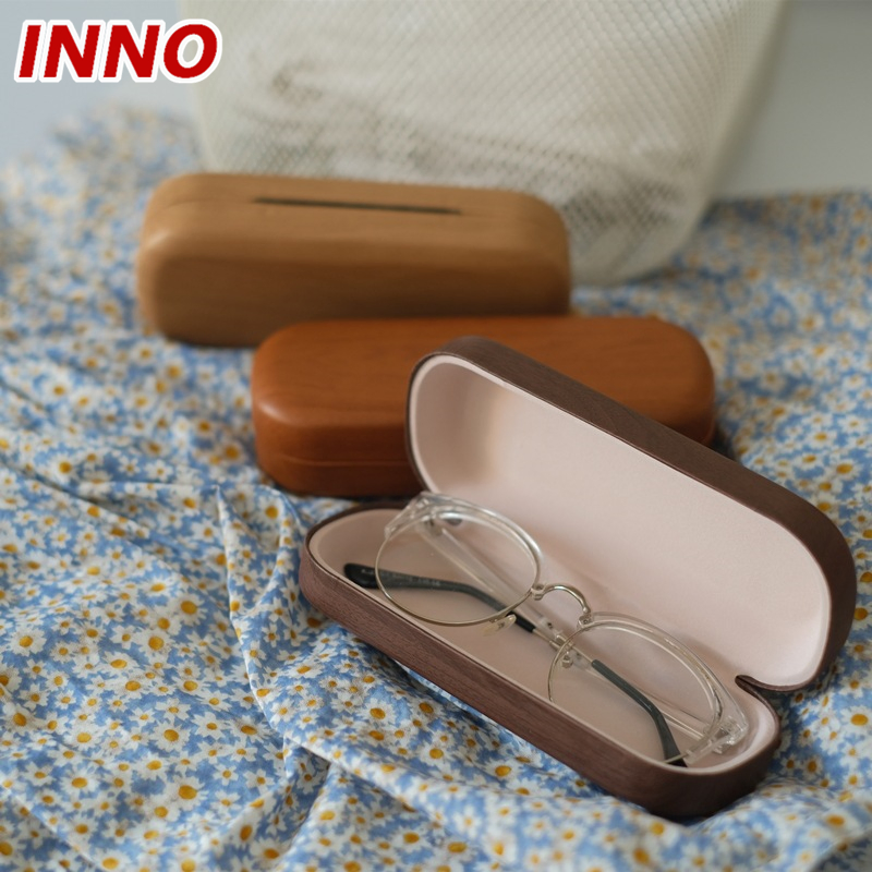 Inno-T109 Manufacturer Direct Supplying China Hot Selling Wood Grain Glasses Box with Customisable Logo Eco-Friendly