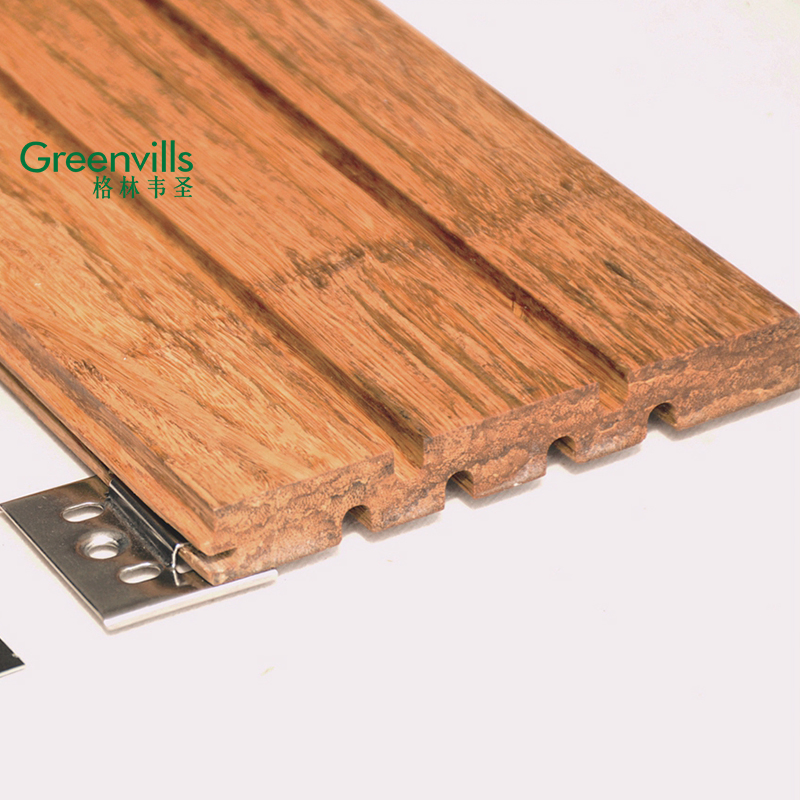 High Density Outdoor Bamboo Wall Cladding Strong Carbonized Bamboo Decking Bamboo Wall Panel Boards