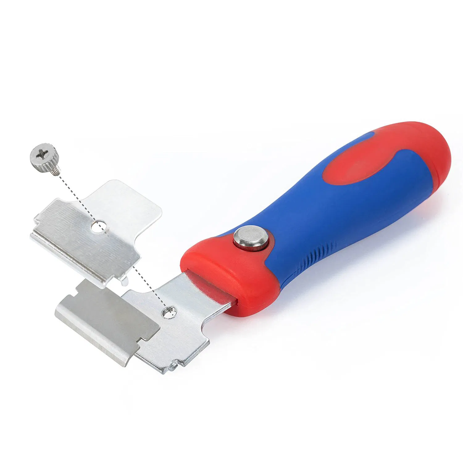 Cleaning Scraper Plastic Razor Scraper with Metal Blades and Double-Edged Plastic Blades