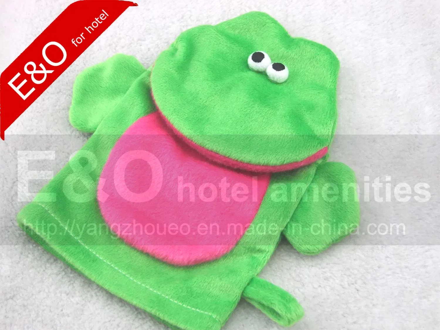 Frog Baby SPA Bath Glove Exfoliating Mitt Animal Frog Hand Puppet