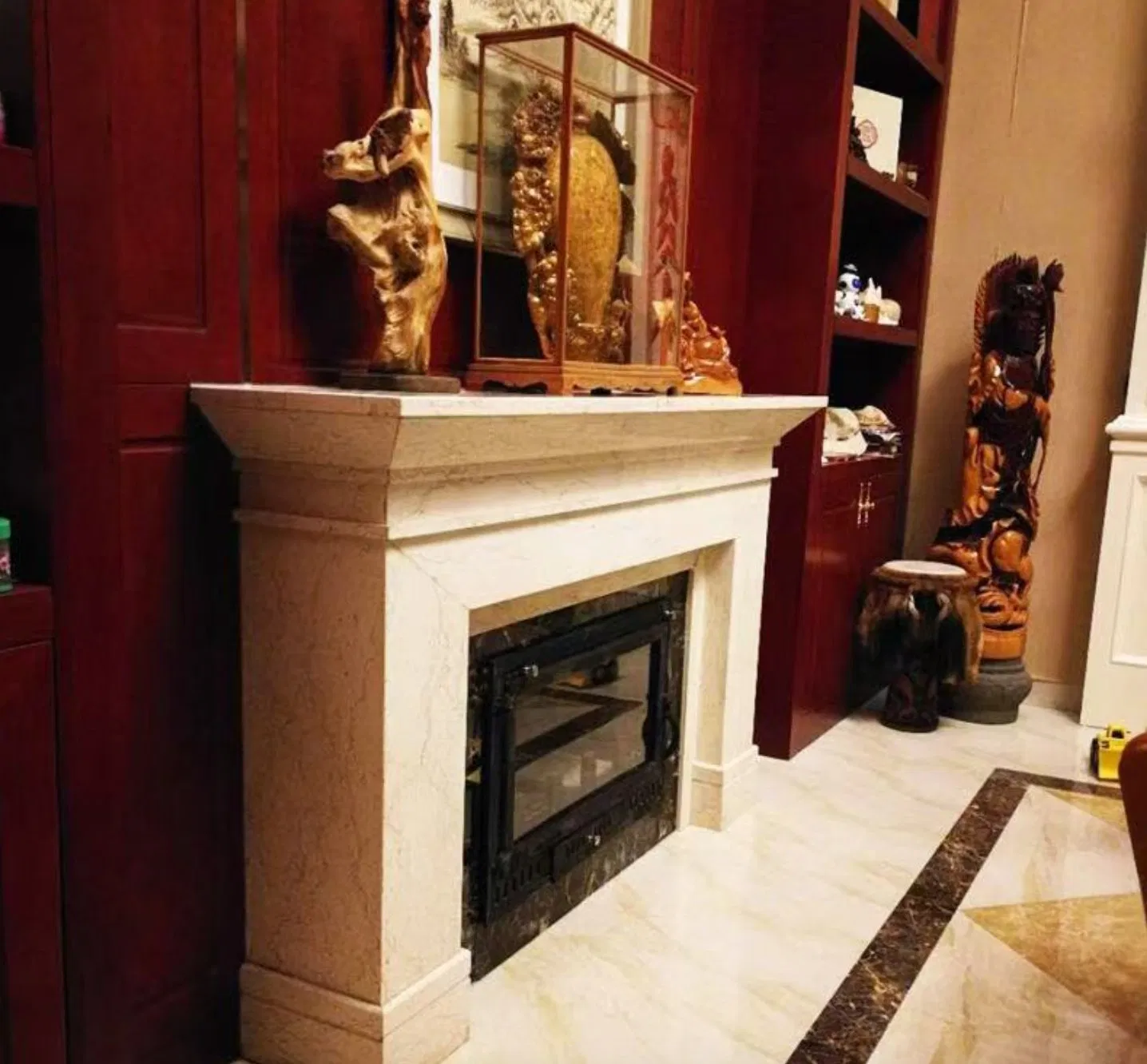 Custom Sheet Metal Fireplace Screen with High Heat Resistance and Decorative Design for Wood Burning Use