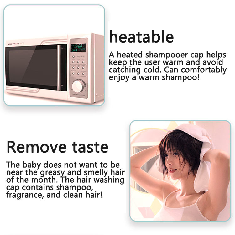 No Water Disposable pH Balanced Hypoallergenic Rinse-Free Shampoo Cap Shower Cap No Water Shampoo Caps