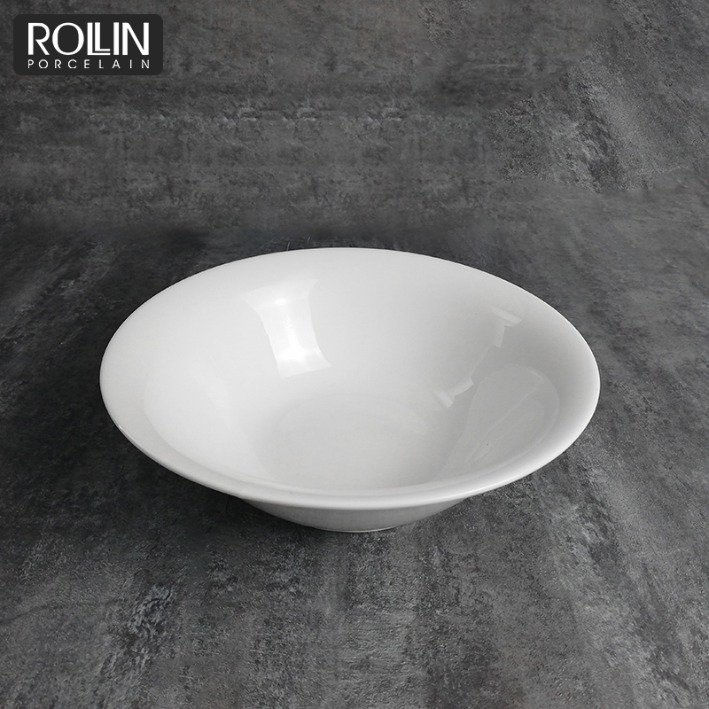 Wholesale Porcelain White Salad Bowl for Restaurant&Hotel