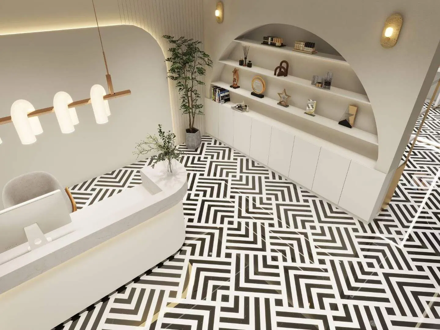 Керамическая плитка 300x300 и 600x600 с узором, антискользящая