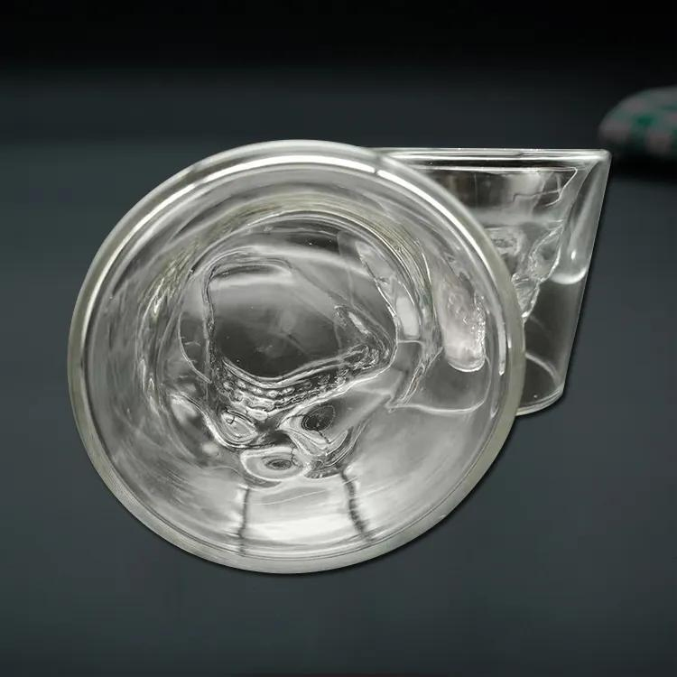 Factory Wholesale High Quality High Borosilicate Glass Skull Shape Bottle
