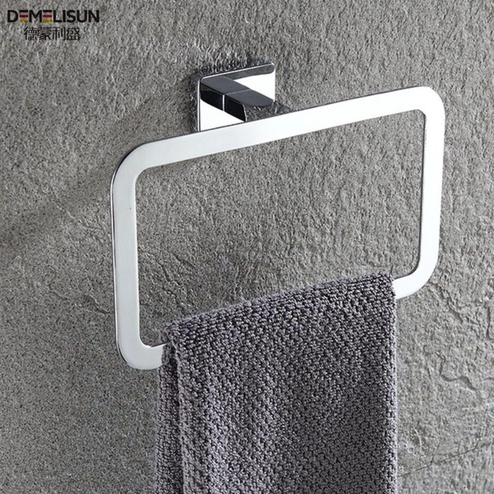 Bathroom Hardware Accessories Rectangle Towel Holder Bath Hand Towel Ring