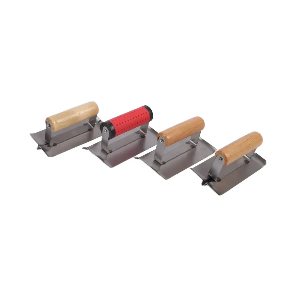 Dual Tone Aluminum Cast Trowel with Birch Wood Handle 6in