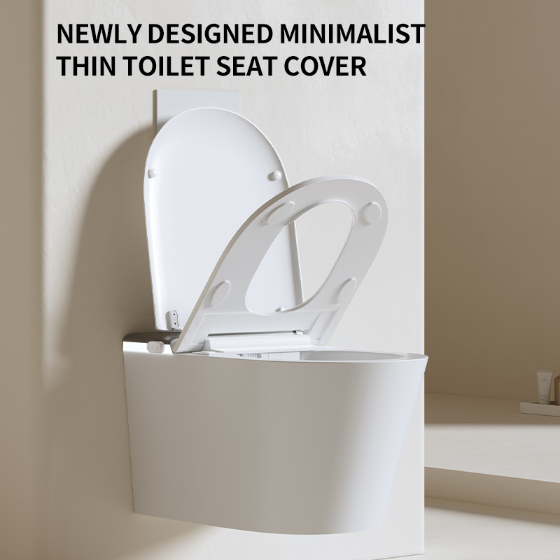 Elegant Design Ultra Thin Cover Wall Mounted Inodoro Inteligente Concealed Cistern Popular Sanitary Ware Wall Hung Smart Toilet