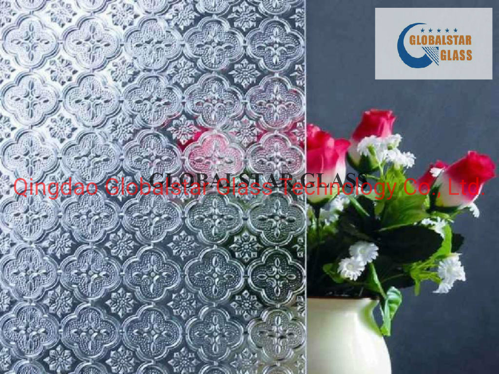 Clear Flame Pattern Glass/Clear Flame Figured Glass/Clear Flame Rolled Glass