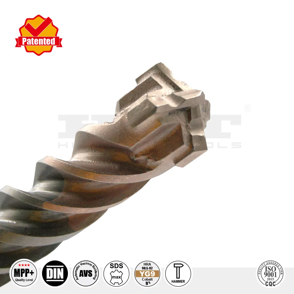 Premium Quality SSD Turbo Cross Cutter Hammer Drill Bit SDS Max 4h Flute for Concrete Brick Cement Stone Drilling