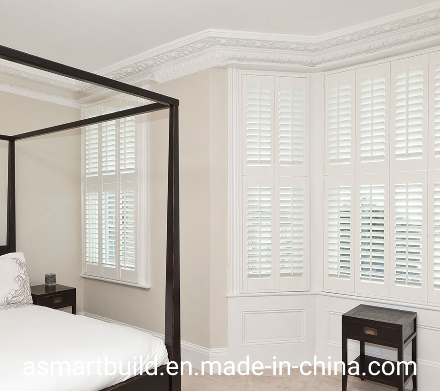 Window Blinds/PVC Shutter/for Living Room with Paulownia/Basswood/PVC/Aluminum Option