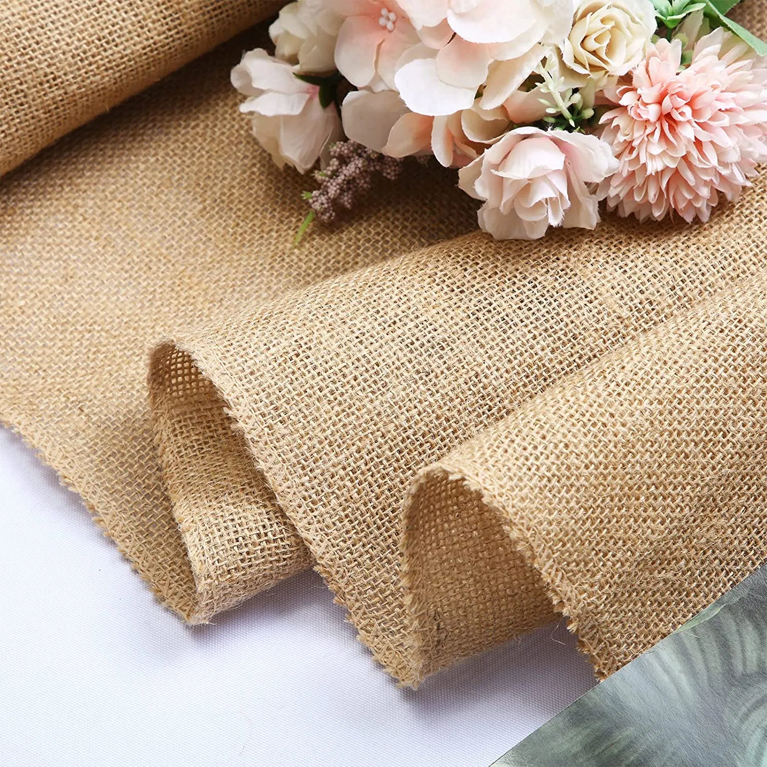 12inch X 10 Yards Wedding Party Jute Table Runner Cloth