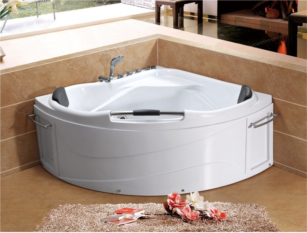 Угловая гидромассажная ванна с джакузи