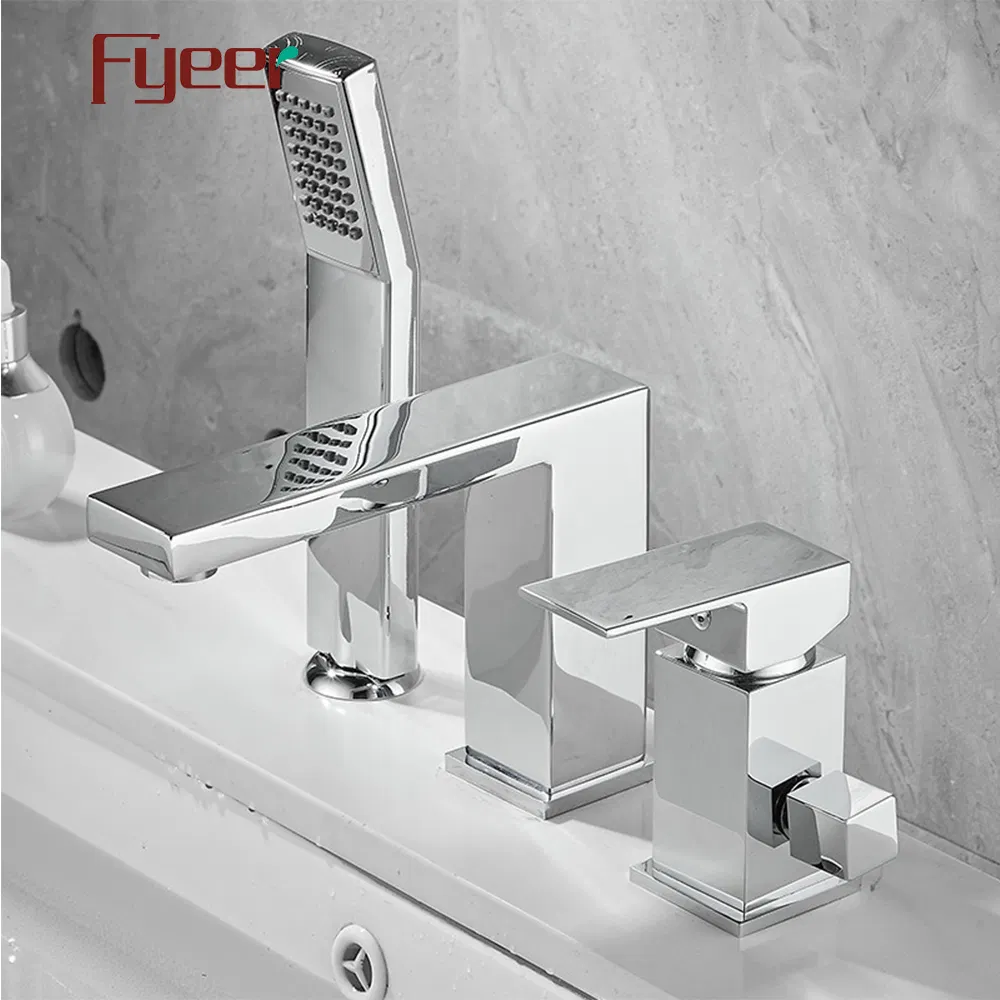 Смеситель для ванны Fyeer Widespread, хром