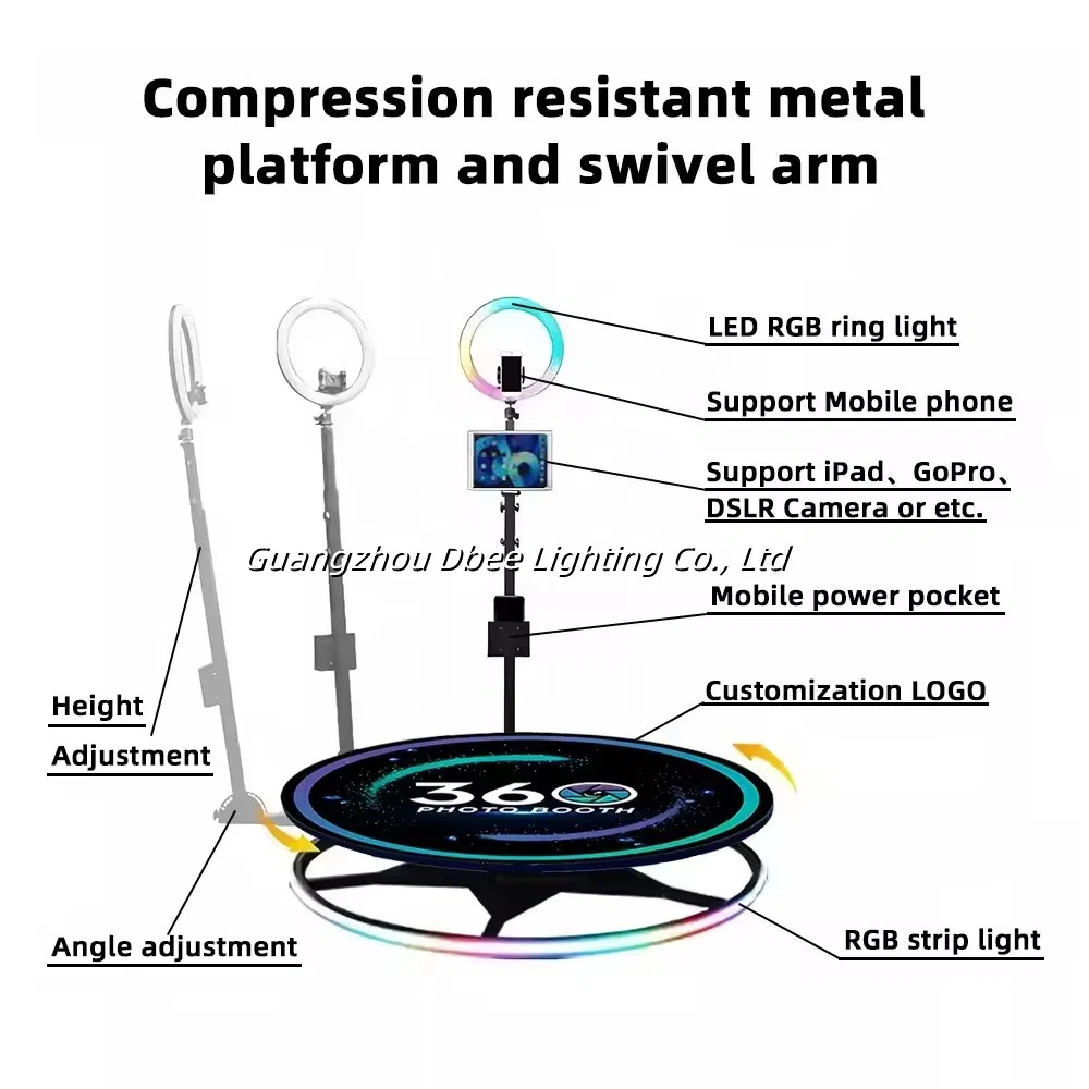 Grace Selfie Magic Camera 360 Photo Booth Party Wedding Spin Video Photobooth 360 Automatic