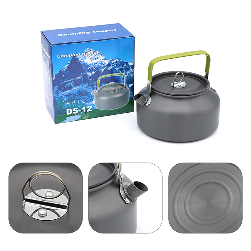 Портативный алюминиевый чайник 0.6 л для походов и пикника