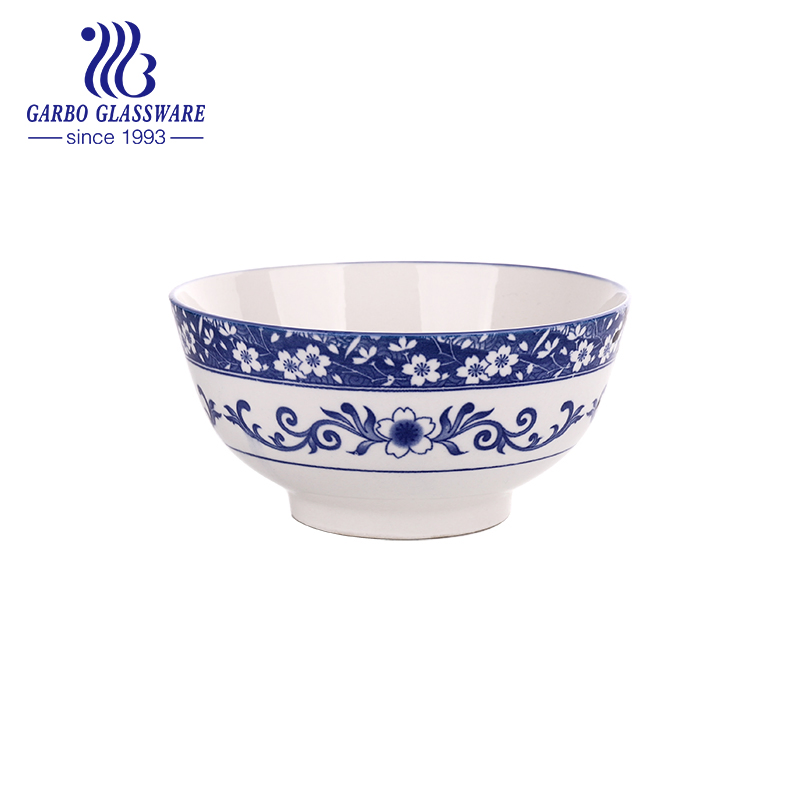 Stock 6 Inch Print China Ceramic Bowls for Kitchenware Using for Home Mix Container Rice Bowl Set Porcelain Tableware