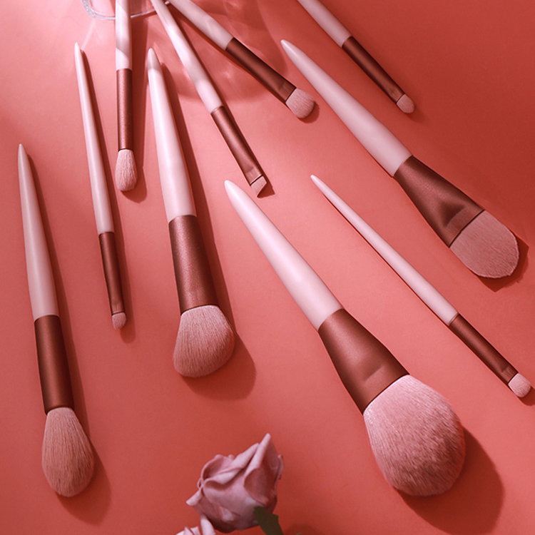 10PCS Professional Synthetic Hair Foundation Powder Eyeshadow Make up Brush Set