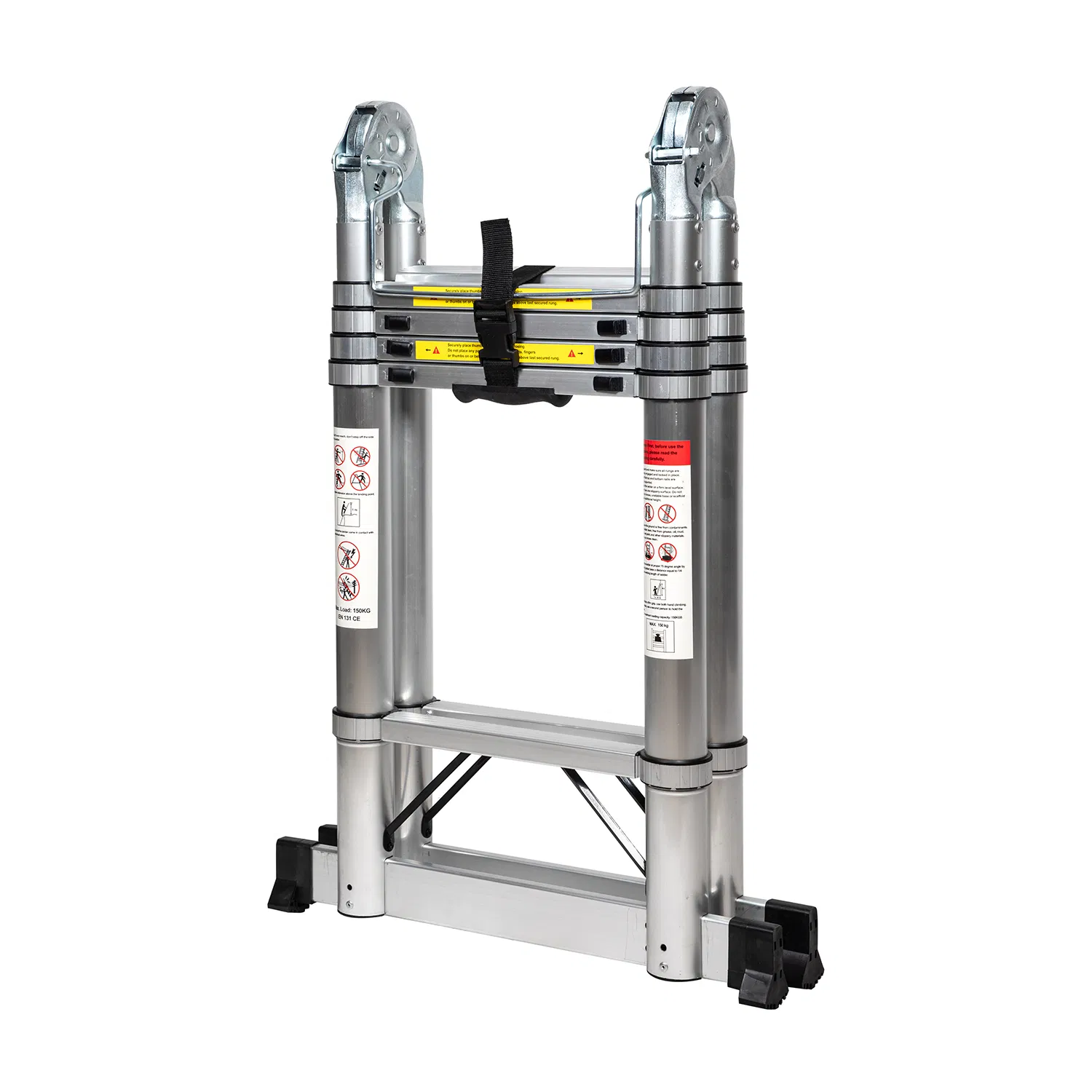 High Quality 3.8m Aluminium Telescopic Ladder with En131