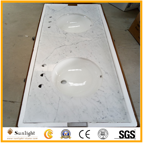 Customize Bianco Carrara White Marble Countertop, Vanity Tops, Table Tops