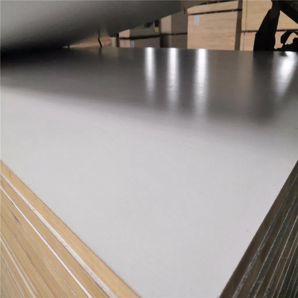 UV Printed Laminated Veneer Slotted Raw MDF Waterproof Glossy Melamine Faced MDF Board for Furniture Decoration Interior
